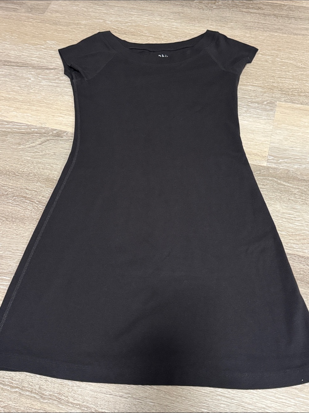 Like New Philisophy Black Cap-Sleeve A-Line jersey fabric Dress